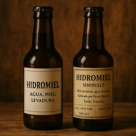 Información importante en una botella de hidromiel
