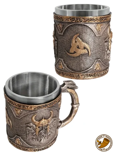 Jarra Vikinga rostro de Odín 45cl detalle