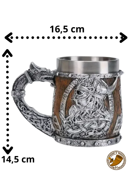 Jarra Vikinga con guerrero nórdico 45cl